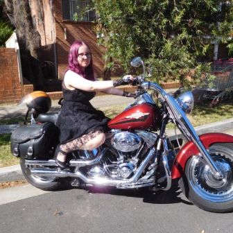Abbie's Formal Harley Ride