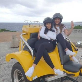 Alexandria﻿ & Amal enjoying a great 2 Hour Eastern Beaches Sydney sights trike ﻿tour