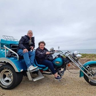 Denise & Bill enjoying a 3 Hour Northern Beaches Sydney Sights Trike Tour