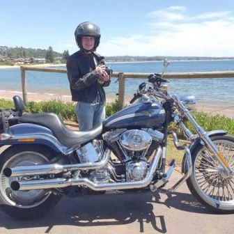 Emily  enjoying her 1.5 Hour Harley Davidson Northern Beaches Tour,