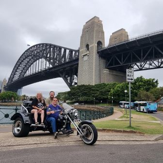 Emory, Wednesday & Thomas on a Sydney Sights Bondi Trike Tour