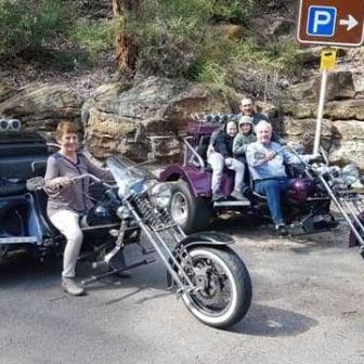 Fathers Day Trike Tour Darryl, Luke, Lyn, Peter & Fletcher