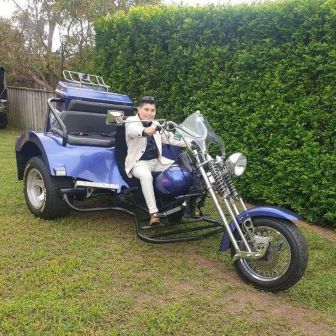 Giuseppe's trike tour to his formal