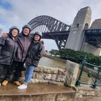 Greg, Rachael & Rebecca enjoying our 45 minute Sydney Harbour Bridge Rumble