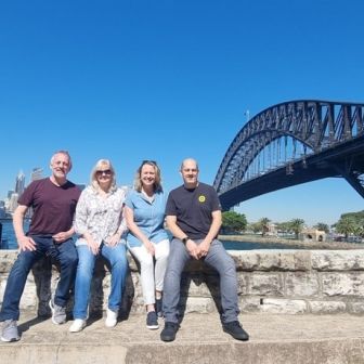 Karen, Richard, Lynne & Craig on their Sydney Sights Bondi Harley Tour