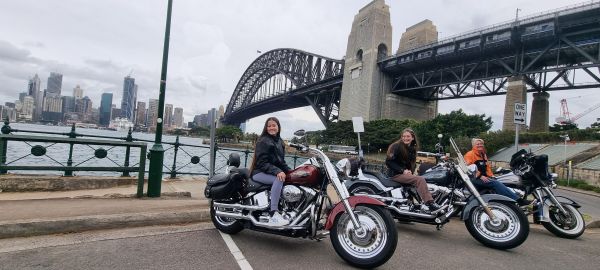 Wild ride australia tour motorcycle sydney harbour bridge opera house harley