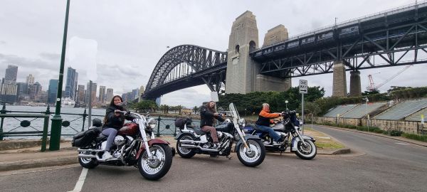 Wild ride australia tour motorcycle sydney harbour bridge opera house harley davidson