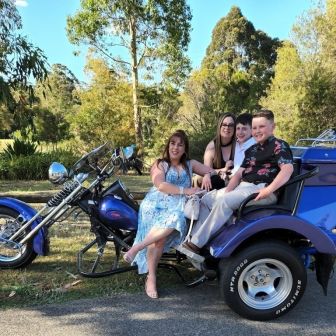 Lewis & Jaydens Trike Ride To Their Formal