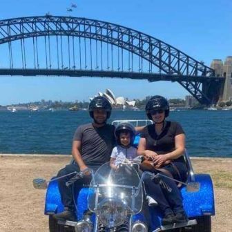 Petar Daniela & Xavier On Their 30 Minute Harbour Bridge Trike Tour