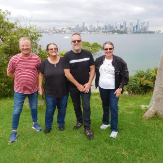 Phill, Sheryl, Collete and Ian On A Three Hour Northern Beaches Harley Davidson Tour