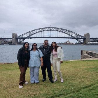 Sanjeev, Sunita, Sanjana & Sagarika On A 1 Hour Sydney Sights Harley Tour